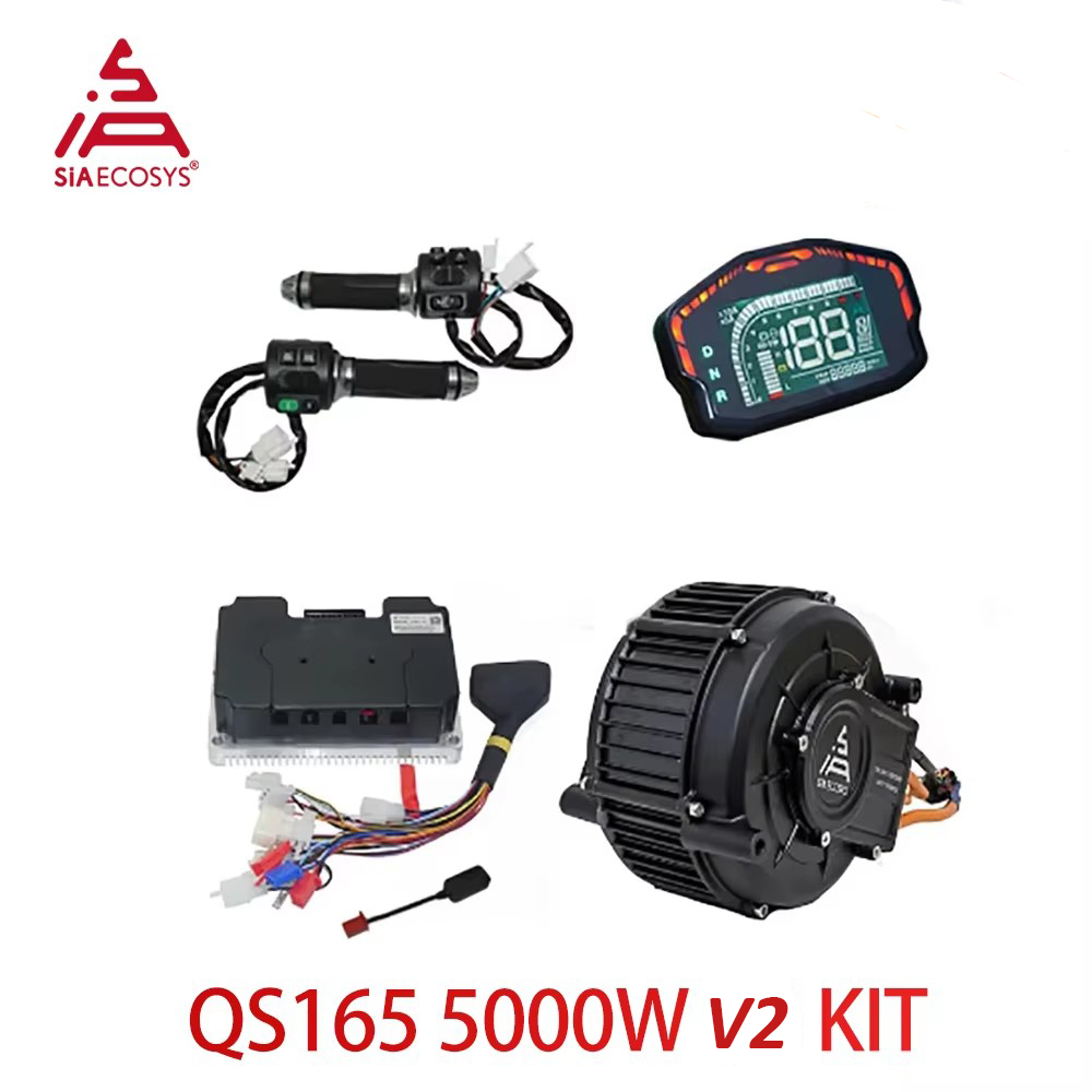 QS165 V2 5000 واط 72 فولت منتص - مراجعة Mid Drive Motor Kit 72V 5000W وسعره